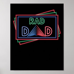 Neonfarbe des Retro Vathers Day der krassen Vater Poster