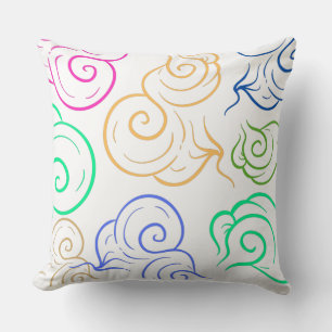 Neonfarben abstraktes Design Kissen