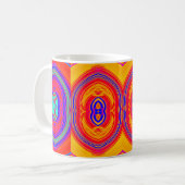 Neonfarben abstraktes Muster Kaffeetasse (Vorderseite Links)
