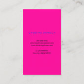 Neonfarben Ananas-Logo Visitenkarte (Rückseite)