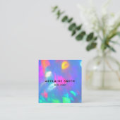 Neonfarben Edelstein Opal Foto Quadratische Visitenkarte (Stehend Vorderseite)