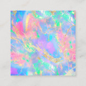 Neonfarben Edelstein Opal Textur Discount-Karte Quadratische Visitenkarte (Rückseite)