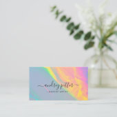 Neonfarben Edelstein Opal Visitenkarte (Stehend Vorderseite)