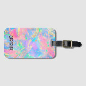 Neonfarben Edelsteinopal Gepäckanhänger (Vorderseite (Horizontal))