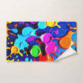 Neonfarben in Abstrakter Kunst Badhandtuch Set (Handtuch)