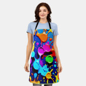 Neonfarben in Abstrakter Kunst Schürze (Getragen)