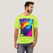 Neonfarben in Abstrakter Kunst T-Shirt (Vorne ganz)