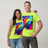 Neonfarben in Abstrakter Kunst T-Shirt (Unisex)
