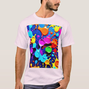 Neonfarben in Abstrakter Kunst T-Shirt