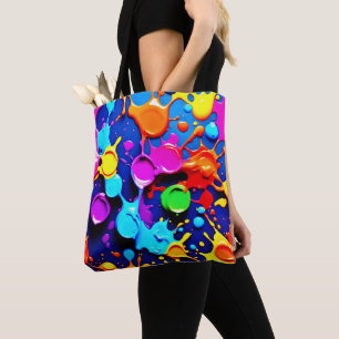 Neonfarben in Abstrakter Kunst Tasche