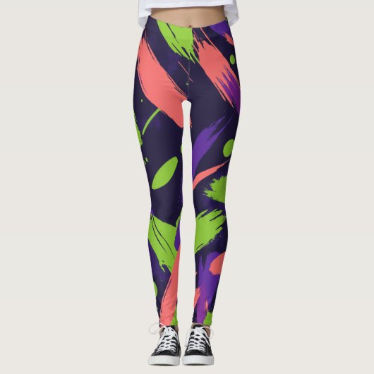 Neonfarben Leggings (Vorderseite)