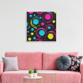 Neonfarben Leinwanddruck (Insitu (Wohnzimmer))