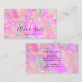 Neonfarben lila Opal-Textur-Visitenkarte Visitenkarte (Vorne/Hinten)