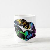 Neonfarben-Lippenkaffee-Tasse Kaffeetasse (Mittel)