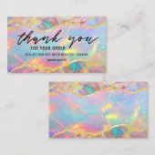 Neonfarben opal Danke Visitenkarte (Vorne/Hinten)