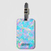 Neonfarben Opal-Gepäckmarke Gepäckanhänger (Vorderseite Vertikal)