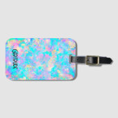 Neonfarben Opal-Gepäckmarke Gepäckanhänger (Vorderseite (Horizontal))