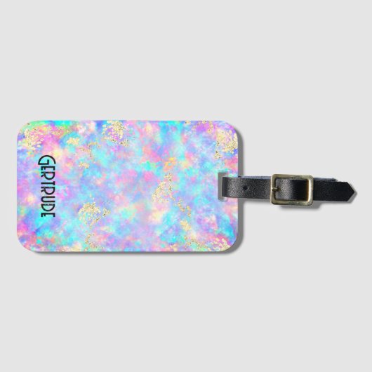 Neonfarben Opal-Gepäckmarke Gepäckanhänger (Vorderseite (Horizontal))