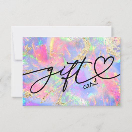 Neonfarben Opal Geschenkgutschein (Vorderseite)