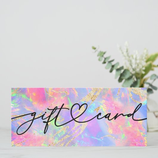 Neonfarben Opal Stone Geschenkgutschein (Stehend Vorderseite)