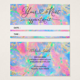 Neonfarben Opal Terminkarte