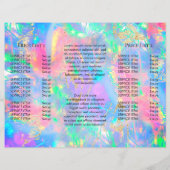 Neonfarben Opal-Trifold-Broschüre (Rückseite)