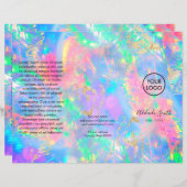 Neonfarben Opal-Trifold-Broschüre (Vorne/Hinten)