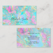 Neonfarben Pastellopal-Textur Visitenkarte (Vorne/Hinten)