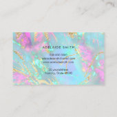 Neonfarben Pastellopal-Textur Visitenkarte (Rückseite)