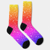 Neonfarben Punkte Muster Socken (Rechts)
