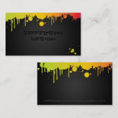 Neonfarben-Spritzer Visitenkarte (Vorne/Hinten)