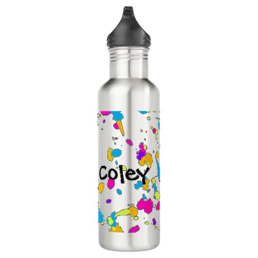 Neonfarben-Spritzer-Wasser-Flasche Edelstahlflasche (Rechts)