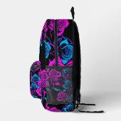 Neonfarbene Rosen Bedruckter Rucksack (Rechts)