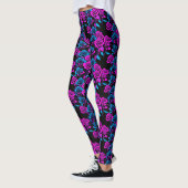 Neonfarbene Rosen Leggings (Links)