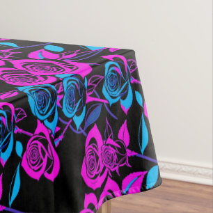 Neonfarbene Rosen Tischdecke