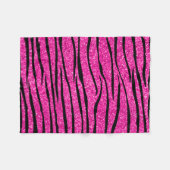 Neonfarbener Glitzer Zebrastreifen Fleecedecke (Vorderseite (Horizontal))
