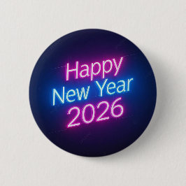 Neonfarbenes Jahresabzeichen 2026 Button