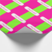 Neonfarbenrosa-Monogramm Geschenkpapier (Ecke)