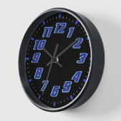 Neonfarbige blaue Imitate Uhr (Winkel)