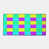 Neonfarbiges Blockmuster Schreibtischunterlage (Vorderseite)