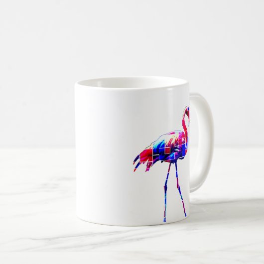 Neonflamingo-Tasse Kaffeetasse (VorderseiteRechts)