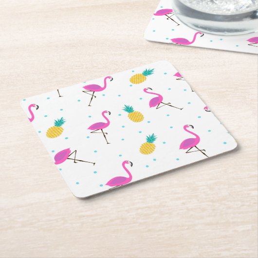 Neonflamingos 2 2 rechteckiger pappuntersetzer (angewinkelt)