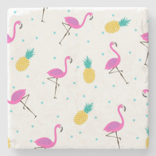 Neonflamingos 2 2 steinuntersetzer