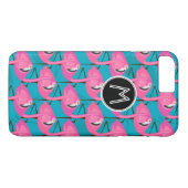 Neonflamingos | addieren Ihre Initiale Case-Mate iPhone Hülle (Rückseite (Horizontal))
