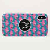 Neonflamingos | addieren Ihre Initiale Case-Mate iPhone Hülle (Rückseite (Horizontal))