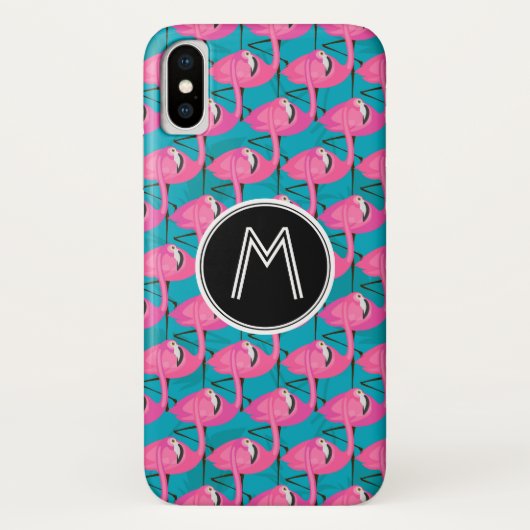 Neonflamingos | addieren Ihre Initiale Case-Mate iPhone Hülle (Rückseite)