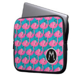 Neonflamingos | addieren Ihre Initiale Laptopschutzhülle (Vorderseite Links)