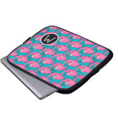 Neonflamingos | addieren Ihre Initiale Laptopschutzhülle (Vorne Knopf)