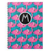 Neonflamingos | addieren Ihre Initiale Notizblock (Vorderseite)