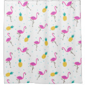 Neonflamingos Duschvorhang (Vorderseite)